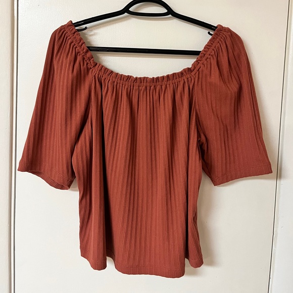 Madewell Burnt Orange Blouse NWT - Picture 2 of 3